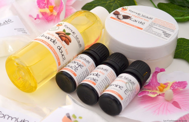 Cosmétiques maison - huiles essentielles - huile d'amande douce - beurre de karité - soins - naturels - bio 