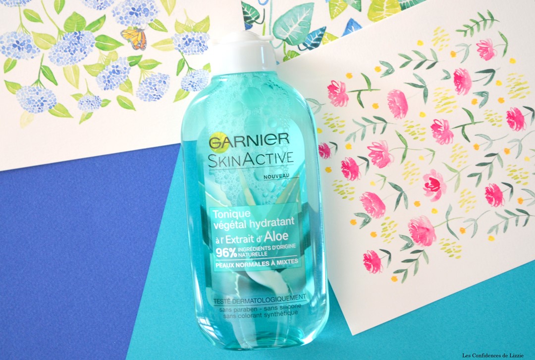 tonique - tonique vegetal - tonique pour le visage - skinactive - garnier - soins grande surface - soins pour les peaux mixtes - peaux normales