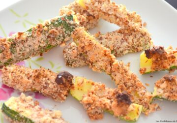 recette healthy - recette avec des amandes - comment paner ses aliments sans huile - courgette au four